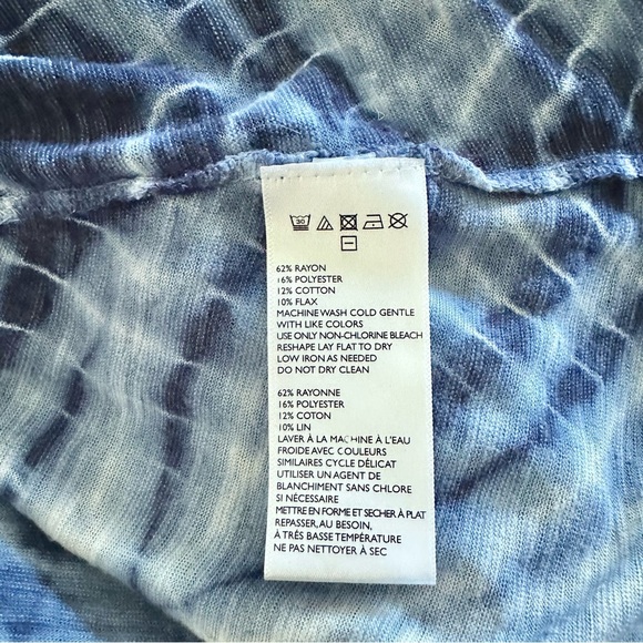 Free People Maxi Dress Blue White Tie Dye Long Maxi Dress Boho Beachy Size Small - Picture 6 of 7